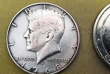 Sport & Hobby: Kennedy half dollar 40% srebra SAD 1968 D Originalni američki Kennedy at lalafo.rs — 3 Sport & Hobby: Kennedy half dollar 40% srebra SAD 1968 D Originalni američki Kennedy — 3