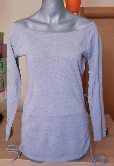 ONLY ženska bluza/tunika, siva, dug rukav, širok otvoren čamac-izrez na lalafo.rs — 2 ONLY ženska bluza/tunika, siva, dug rukav, širok otvoren čamac-izrez — 2