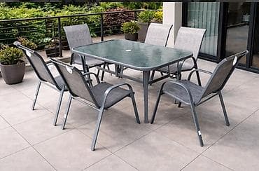 Sets of table and chairs: 03. 🆒 Progarden sto sa 6 stolica 🆒 🪑Stolica: Dimenzije: 54 x 72 x 90 at lalafo.rs — 3 Sets of table and chairs: 03. 🆒 Progarden sto sa 6 stolica 🆒 🪑Stolica: Dimenzije: 54 x 72 x 90 — 3