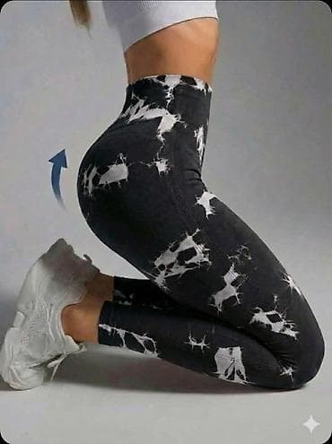 Ženske sportske helanke sa visokim strukom i “tie-dye” šarom. - na lalafo.rs Ženske sportske helanke sa visokim strukom i “tie-dye” šarom. -