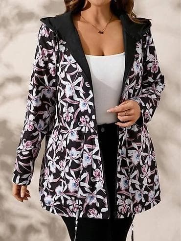 Ženska dvostrana jakna s kapuljačom - Model: duža, ravna silueta do na lalafo.rs — 3 Ženska dvostrana jakna s kapuljačom - Model: duža, ravna silueta do — 3