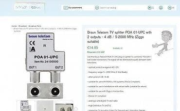 0411 Braun Telecom TV spliter POA 01-UPC; Ravnomerna raspodela TV na lalafo.rs — 6 0411 Braun Telecom TV spliter POA 01-UPC; Ravnomerna raspodela TV — 6