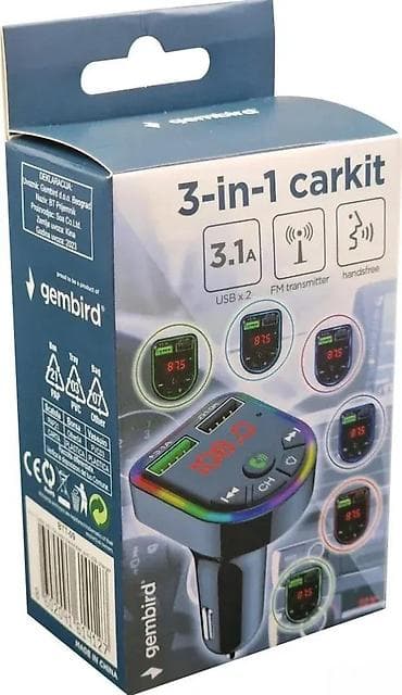 Transport: Gembird 3‑in‑1 CarKit FM transmiter sa handsfree funkcijom - at lalafo.rs — 1 Transport: Gembird 3‑in‑1 CarKit FM transmiter sa handsfree funkcijom - — 1