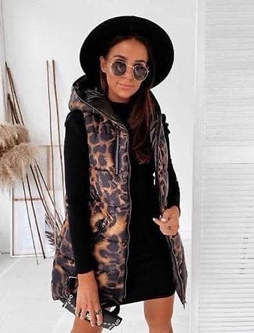 Ženska prošivena prsluk-jakna sa kapuljačom, leopard print.ik - na lalafo.rs Ženska prošivena prsluk-jakna sa kapuljačom, leopard print.ik -