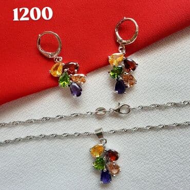 Komplet nakita – ogrlica sa priveskom + minđuše (kopča na klapnu) na lalafo.rs Komplet nakita – ogrlica sa priveskom + minđuše (kopča na klapnu)