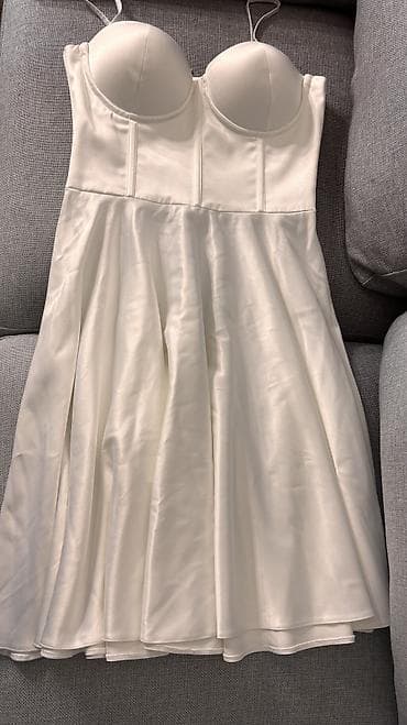 Women's Clothing: DILINE Satenska kratka haljina u beloj boji, kroj A-linije sa korpama at lalafo.rs — 7 Women's Clothing: DILINE Satenska kratka haljina u beloj boji, kroj A-linije sa korpama — 7
