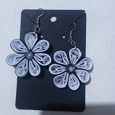 Ručno pravljene minđuše – quilling tehnika - Materijal: papirne trake na lalafo.rs — 2 Ručno pravljene minđuše – quilling tehnika - Materijal: papirne trake — 2