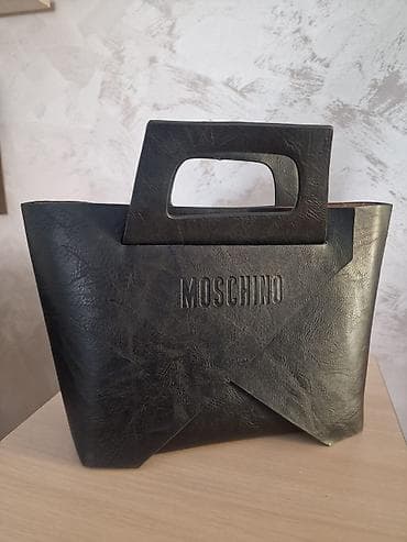 MOSCHINO crna torba sa ručkama - Model: tote/ručna torba sa at lalafo.rs — 2 MOSCHINO crna torba sa ručkama - Model: tote/ručna torba sa — 2