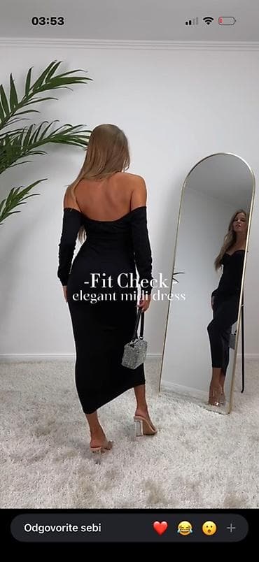 Elegantna midi haljina – crna, bez naramenica/otvorenih ramena, dugih na lalafo.rs — 5 Elegantna midi haljina – crna, bez naramenica/otvorenih ramena, dugih — 5