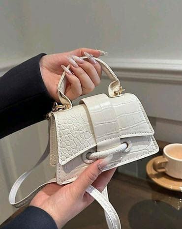 Mini ženska torba – kroko tekstura, boja: krem/bela. - Struktura at lalafo.rs — 1 Mini ženska torba – kroko tekstura, boja: krem/bela. - Struktura — 1