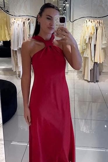 Haljina maxi dužine sa čvor-rupicom na dekolteu univerzalna veličina at lalafo.rs — 2 Haljina maxi dužine sa čvor-rupicom na dekolteu univerzalna veličina — 2