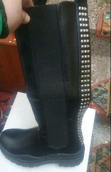 Ženske kožne čizme, crne boje, u kutiji. - Model: gležnjače sa na lalafo.rs — 7 Ženske kožne čizme, crne boje, u kutiji. - Model: gležnjače sa — 7
