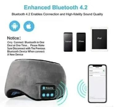 Bluetooth muzička maska za spavanje – stereo slušalice u mekoj traci na lalafo.rs — 4 Bluetooth muzička maska za spavanje – stereo slušalice u mekoj traci — 4