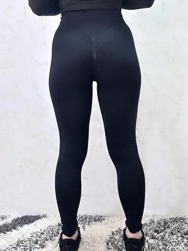 Leggings, Bike shorts: Crne ženske helanke sa visokim strukom - Klasičan, potpuno crn model at lalafo.rs — 5 Leggings, Bike shorts: Crne ženske helanke sa visokim strukom - Klasičan, potpuno crn model — 5