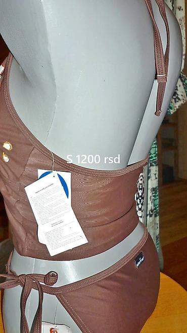 Ženski dvodelni kupaći kostim – tankini set - Boja: čokoladno braon - na lalafo.rs Ženski dvodelni kupaći kostim – tankini set - Boja: čokoladno braon -