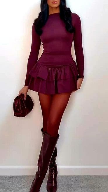 Haljina sa elastinom sa dva karnera.Borda,crna,crvena,svetlo na lalafo.rs Haljina sa elastinom sa dva karnera.Borda,crna,crvena,svetlo