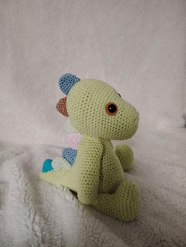 Heklana igračka – zeleni dinosaurus (amigurumi) - Ručno rađena at lalafo.rs — 3 Heklana igračka – zeleni dinosaurus (amigurumi) - Ručno rađena — 3
