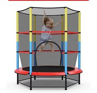 Dečiji mini trampolin sa zaštitnom mrežom i ulazom na rajsferšlus - na lalafo.rs — 1 Dečiji mini trampolin sa zaštitnom mrežom i ulazom na rajsferšlus - — 1