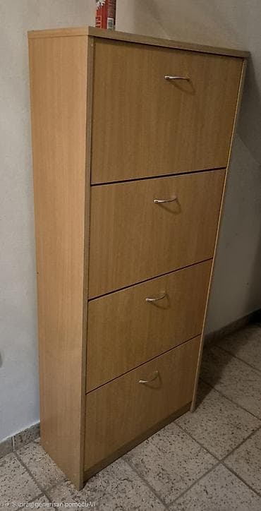 Ormar za cipele, uspravni model sa 4 preklopne fioke. - Materijal na lalafo.rs Ormar za cipele, uspravni model sa 4 preklopne fioke. - Materijal