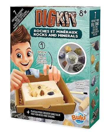 Buki Dig Kit – Rocks and Minerals (8+) Edukativni set za iskopavanje na lalafo.rs Buki Dig Kit – Rocks and Minerals (8+) Edukativni set za iskopavanje
