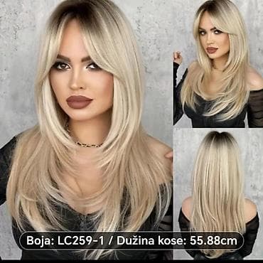 Dugačke ženske perike – talasaste i ravne frizure Opcije boja i na lalafo.rs — 2 Dugačke ženske perike – talasaste i ravne frizure Opcije boja i — 2