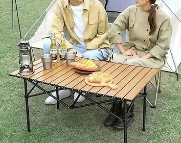 Sklopivi kamp sto – aluminijumska ploča sa izgledom drveta, čelični na lalafo.rs Sklopivi kamp sto – aluminijumska ploča sa izgledom drveta, čelični