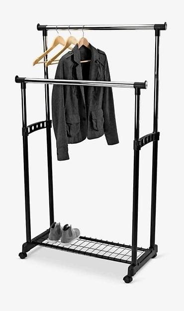 Furniture: Podesivi Dupli Hromirani Stalak NOVO Za Odecu i Obucu AKCIJA Cene at lalafo.rs — 2 Furniture: Podesivi Dupli Hromirani Stalak NOVO Za Odecu i Obucu AKCIJA Cene — 2