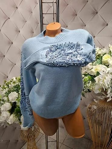 Ženski džemper sa bogatom ručnom aplikacijom S, M, L - Model: pleteni na lalafo.rs — 1 Ženski džemper sa bogatom ručnom aplikacijom S, M, L - Model: pleteni — 1