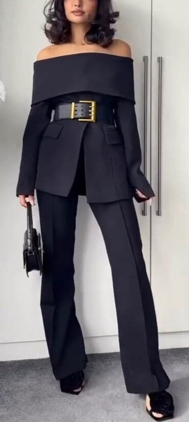 π₯Elegantno ΕΎensko odelo β set sako i pantalone sa spuΕ‘tenim ramenima na lalafo.rs π₯Elegantno ΕΎensko odelo β set sako i pantalone sa spuΕ‘tenim ramenima