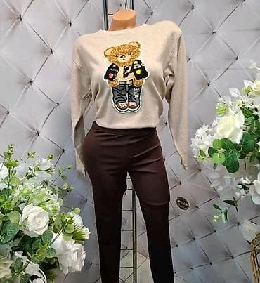 Ženske uske pantalone sa visokim strukom i stopicama - Model na lalafo.rs — 2 Ženske uske pantalone sa visokim strukom i stopicama - Model — 2