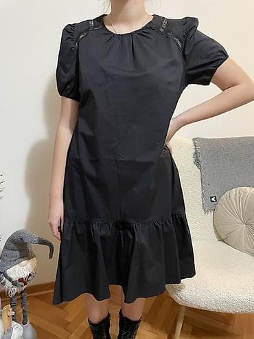 zenske broj: Crna ženska haljina Katrin srednje dužine (iznad kolena), A-kroja sa at lalafo.rs — 5 zenske broj: Crna ženska haljina Katrin srednje dužine (iznad kolena), A-kroja sa — 5