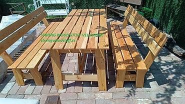 Atraktivni baštenski sto sa dve klupe kompletno izrađen od Sibirskog na lalafo.rs — 2 Atraktivni baštenski sto sa dve klupe kompletno izrađen od Sibirskog — 2