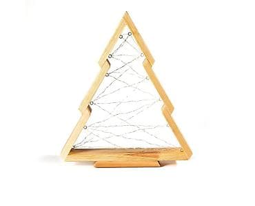 Drvena dekorativna jelka sa integrisanim LED svetlima, idealna za na lalafo.rs — 1 Drvena dekorativna jelka sa integrisanim LED svetlima, idealna za — 1