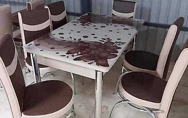 Trpezarijski set – sto sa staklenom pločom i 6 stolica - Dizajn na lalafo.rs — 3 Trpezarijski set – sto sa staklenom pločom i 6 stolica - Dizajn — 3