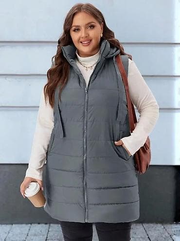 Duga ženska pufna prsluk-jakna sa kapuljačom - Model: produženi na lalafo.rs — 7 Duga ženska pufna prsluk-jakna sa kapuljačom - Model: produženi — 7