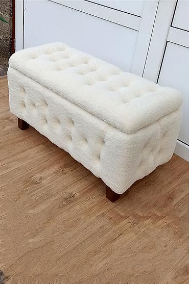 Klupa Teddy bear, za skladištenje presvučena belim mekim teddy na lalafo.rs — 6 Klupa Teddy bear, za skladištenje presvučena belim mekim teddy — 6