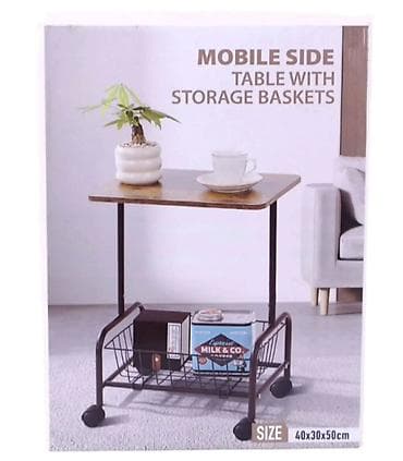 Mobilni pomoćni sto sa korpom za odlaganje - Dimenzije: 40 x 30 x 50 na lalafo.rs Mobilni pomoćni sto sa korpom za odlaganje - Dimenzije: 40 x 30 x 50