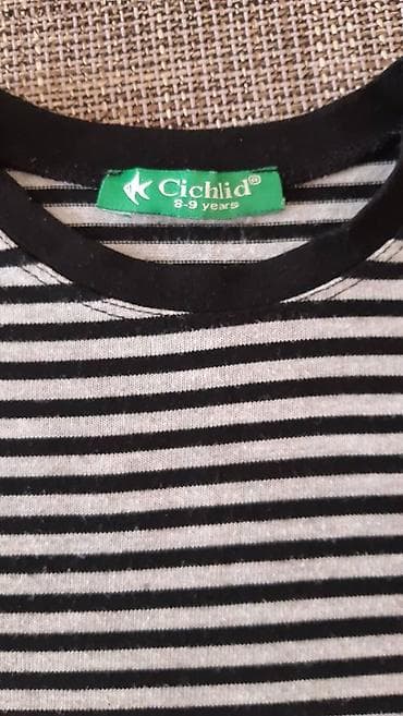 Dečija haljina/duža majica bez rukava Cichlid, prugasta crno-bela. - na lalafo.rs — 2 Dečija haljina/duža majica bez rukava Cichlid, prugasta crno-bela. - — 2