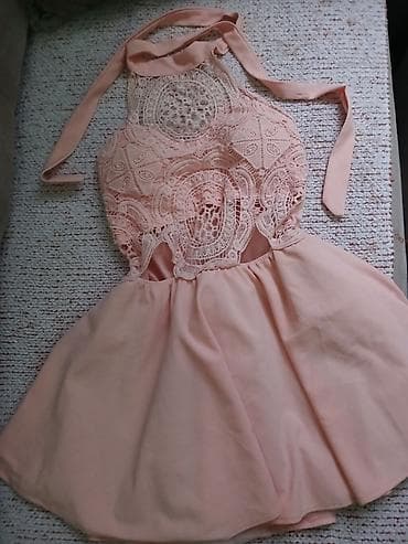 Haljina bez rukava u puder-ružičastoj boji, A-kroja sa lepršavom na lalafo.rs — 2 Haljina bez rukava u puder-ružičastoj boji, A-kroja sa lepršavom — 2