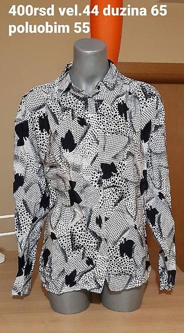 Ženska košulja na kopčanje dugim rukavima - Veličina: S–M - Dužina na lalafo.rs — 5 Ženska košulja na kopčanje dugim rukavima - Veličina: S–M - Dužina — 5