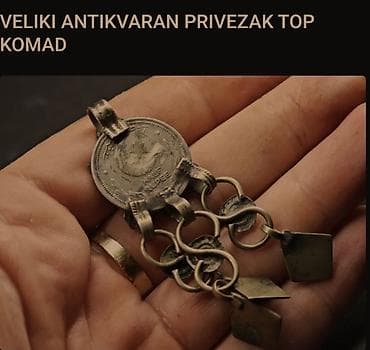 Veliki antikvarni privezak – ručni rad - Materijal: metalna legura u na lalafo.rs — 3 Veliki antikvarni privezak – ručni rad - Materijal: metalna legura u — 3