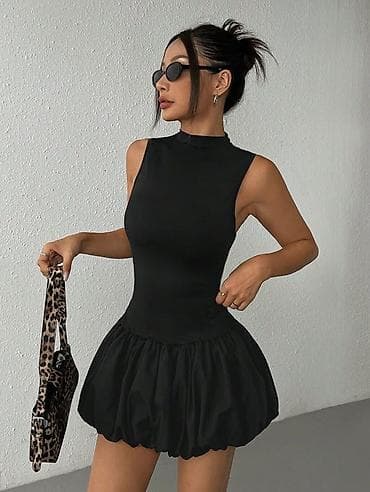 Haljina rolka bez rukava sa balon duplim na lalafo.rs Haljina rolka bez rukava sa balon duplim