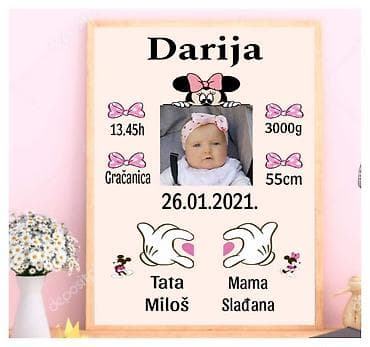 Karta rodjenja, predivna uspomena i poklon. Slika bebe sa podacima sa na lalafo.rs — 7 Karta rodjenja, predivna uspomena i poklon. Slika bebe sa podacima sa — 7