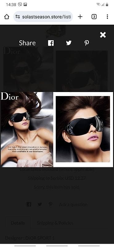Dior sport1 suncane naocare odlicno stanje 15000 din naocare su unisex na lalafo.rs — 9 Dior sport1 suncane naocare odlicno stanje 15000 din naocare su unisex — 9