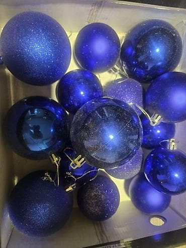 Jelka 120 cm visine sa plavim ukrasima na lalafo.rs — 2 Jelka 120 cm visine sa plavim ukrasima — 2