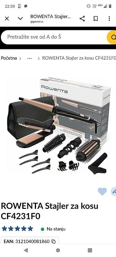 ROWENTA Stajler za kosu CF4231F0 – višenamenski set za stilizovanje na lalafo.rs — 1 ROWENTA Stajler za kosu CF4231F0 – višenamenski set za stilizovanje — 1