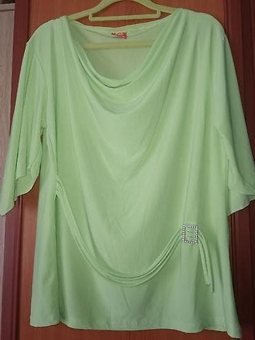 Prelepa zelena bluzica kratkih rukava Nikad nošena, Rukavi malo siri i na lalafo.rs — 2 Prelepa zelena bluzica kratkih rukava Nikad nošena, Rukavi malo siri i — 2