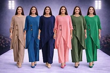 Ženski komplet – elegantne tunike sa pantalonama u više boja - na lalafo.rs — 1 Ženski komplet – elegantne tunike sa pantalonama u više boja - — 1