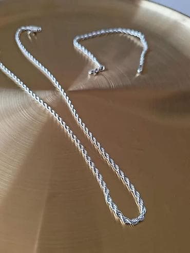 Srebrni set lančića – pletena “rope” karika - Materijal: sterling at lalafo.rs — 3 Srebrni set lančića – pletena “rope” karika - Materijal: sterling — 3