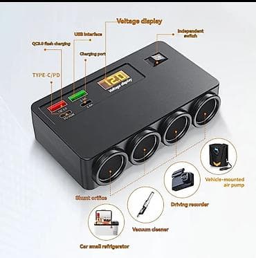 Auto razvodnik/adapter za upaljač sa pametnim digitalnim ekranom - 4 na lalafo.rs — 2 Auto razvodnik/adapter za upaljač sa pametnim digitalnim ekranom - 4 — 2